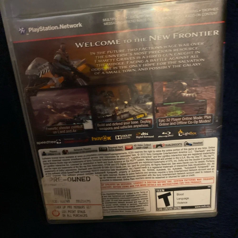 Sony PS3 Game Cases with Starhawk and MotorStorm Covers - Black